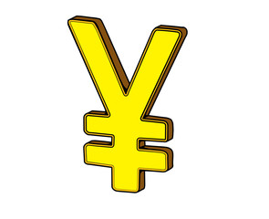 Fototapeta premium japanese yen currency sign 3d vector