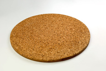 Wooden cutting board isolated on a white background