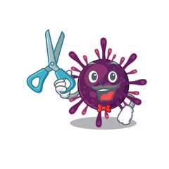 Cool Barber coronavirus kidney failure mascot design style