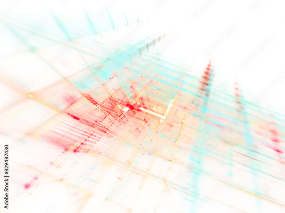 Fototapete abstract blue on black background element. fractal graphics 3d illustration. science or technology c