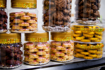 Various biscuits for Hari Raya celebrations for sale at the market