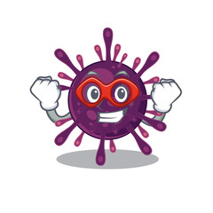 A picture of coronavirus kidney failure in a Super hero cartoon character