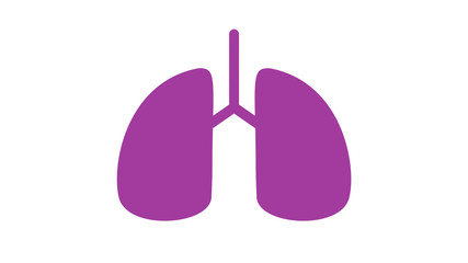 Simple Lung icon medical symbol