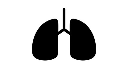 Simple Lung icon medical symbol