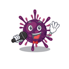 Cute coronavirus kidney failure sings a song with a microphone
