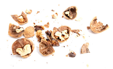 Walnuts isolated on a white background