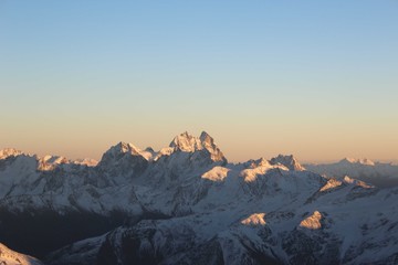 Ushba at sunset