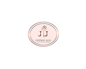 Letter JJ handwrititing logo with a beautiful template