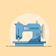 Illustration vector graphic of sewing machine
