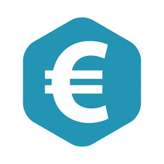 Euro icon. The symbol of the European currency, money. Vector illustration isolated on white background for design and web.