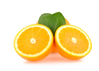 Orange fruit isolated on white background