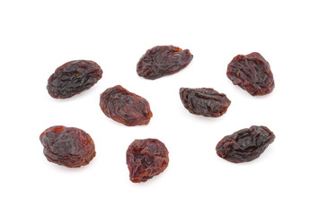 Raisins isolated on white background