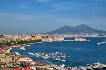 Naklejka na ściany i meble The gulf of Naples with Mount Vesuvius in the back