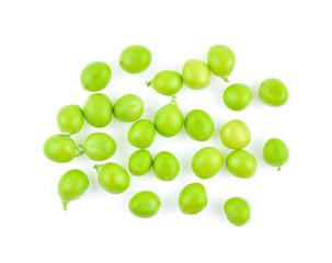 Snow peas isolated on white background