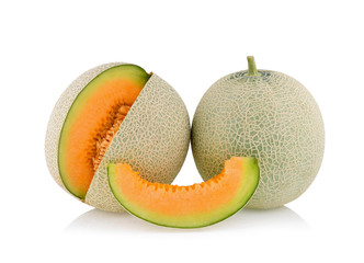 cantaloupe melon isolated on white background