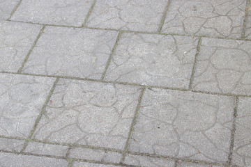 Obraz premium Floor tiles laid on the street.