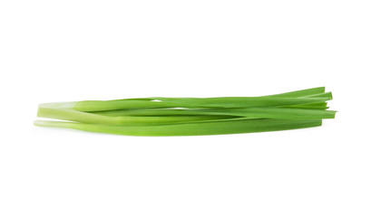 Garlic chives isolated on white background