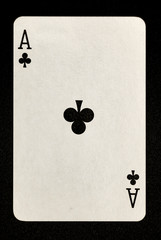 Clubs Playing Card-Ace