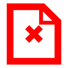 Obraz premium Wrong mark, cross sign, and prohibition sign for website, web page, design, and business.