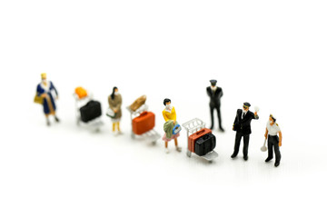 Miniature people : coronavirus covid 19 infected patient  tourist asia with quarantine and outbreak.