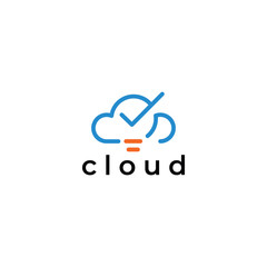 Cloud Logo template. Technology logo template. Business and Consulting logo template. Grow, Arrow, growth bar. 