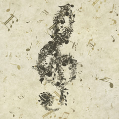 Grunge musical background.