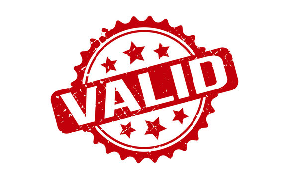 Valid Rubber Stamp. Red Valid Rubber Grunge Stamp Seal Vector Illustration - Vector