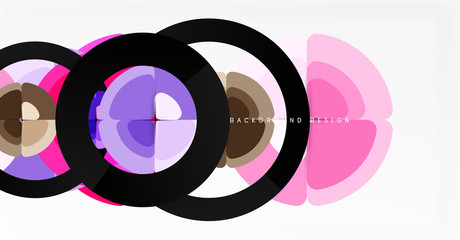 Abstract background, trendy color circles geometrical composition. Vector Illustration For Wallpaper, Banner, Background, Card, Book Illustration, landing page
