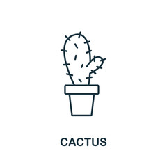 Cactus icon from garden collection. Simple line Cactus icon for templates, web design and infographics