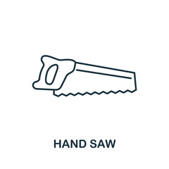 Hand Saw icon from garden collection. Simple line Hand Saw icon for templates, web design and infographics