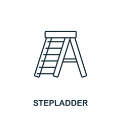 Stepladder icon from garden collection. Simple line Stepladder icon for templates, web design and infographics