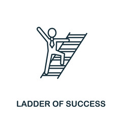 Ladder Of Success icon from headhunting collection. Simple line Ladder Of Success icon for templates, web design and infographics