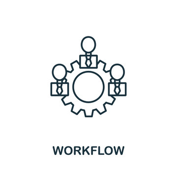Workflow icon from headhunting collection. Simple line Workflow icon for templates, web design and infographics