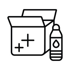 Bottle icon vector illustration photo