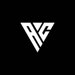 AC Logo letter monogram with triangle shape design template