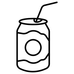 Soda Cans with tube icon
