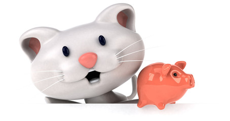 Fun cat - 3D Illustration