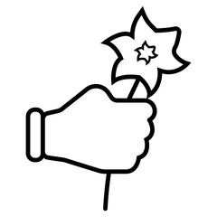 icon of the flower in the hand