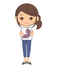 不健康な胃の患者