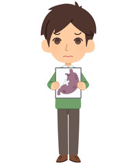 不健康な胃の患者