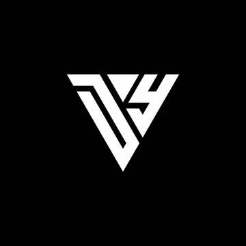 DY Logo letter monogram with triangle shape design template