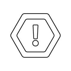 traffic sign attention. Vector icon.