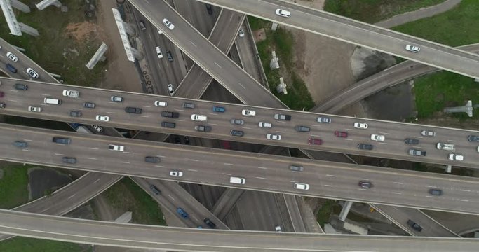 This video is about a birds eye view of rush hour traffic on major freeway in Houston. This video was filmed in 4k for best image quality.