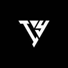IY Logo letter monogram with triangle shape design template