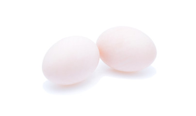 White egg isolated on white background
