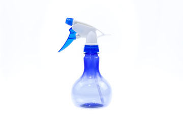 Plastic spray bottle isolated on white background.