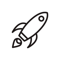 Rocket icon. Vector graphic illustration. Suitable for website design, logo, app, template, and ui. EPS 10.