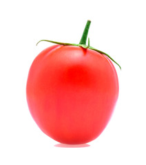 Fresh red tomato isolated on white background.