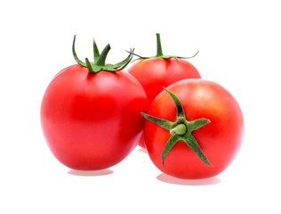  Fresh tomato isolated on white background