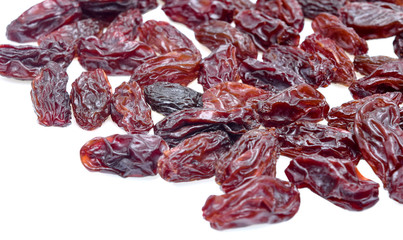 Raisins isolated on white background